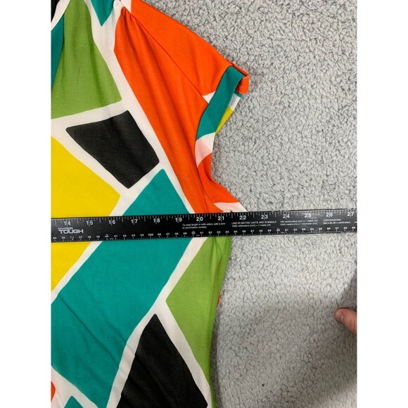 Women's XL Worthington Color Block Sleeveless Lined Pull-over Blouse - Picture 9 of 11